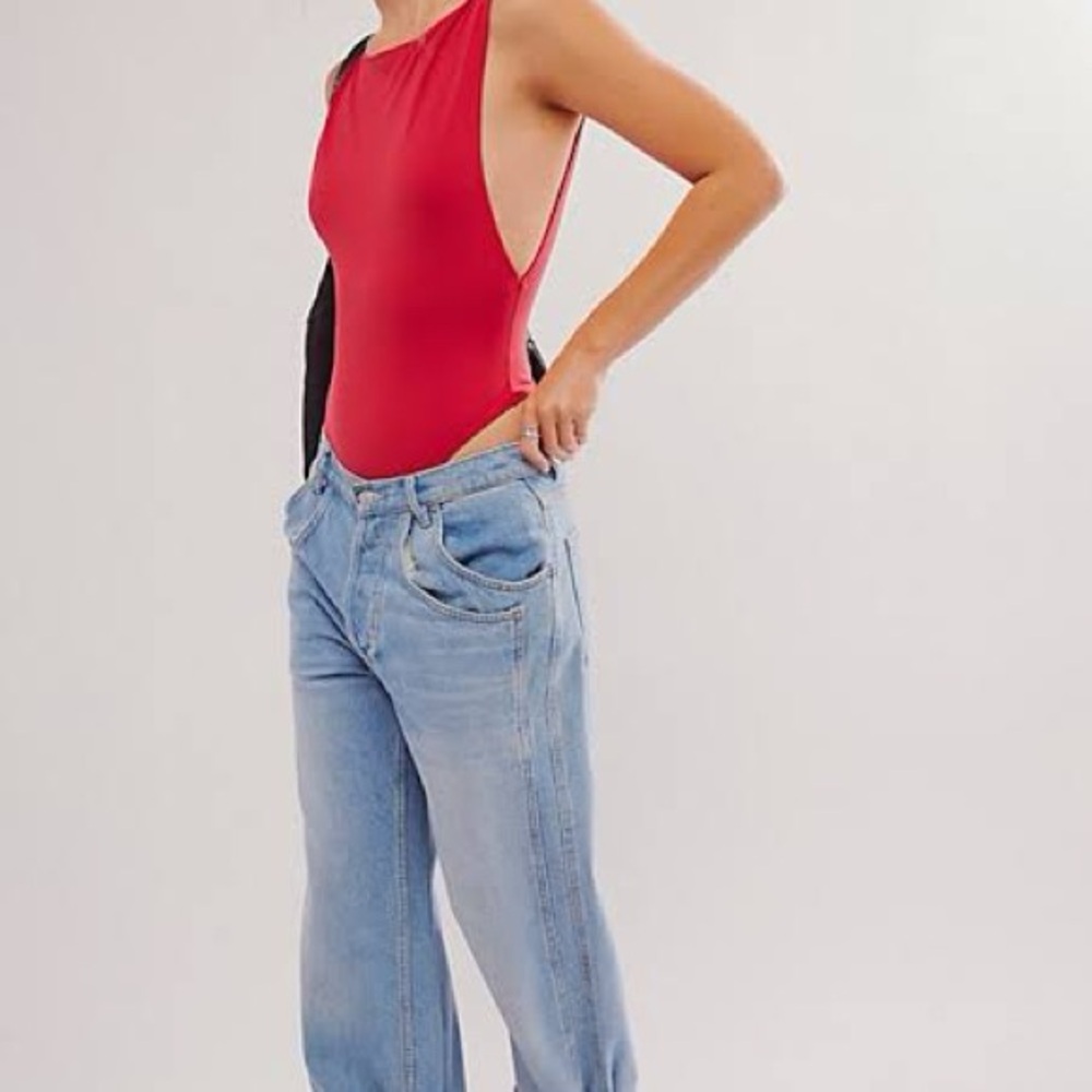 Free People Raven Red Bodysuit